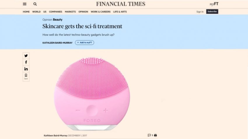 FOREO is featured in Financial Times